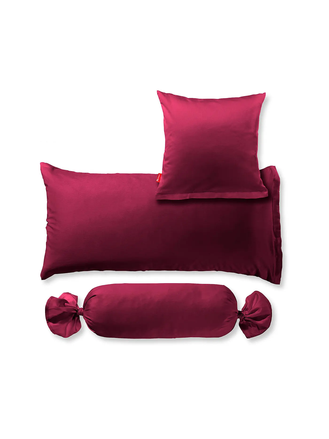 FLEURESSE | Satin Kissenbezug Royal Uni 2er 40x40cm Pearl Blue | beere